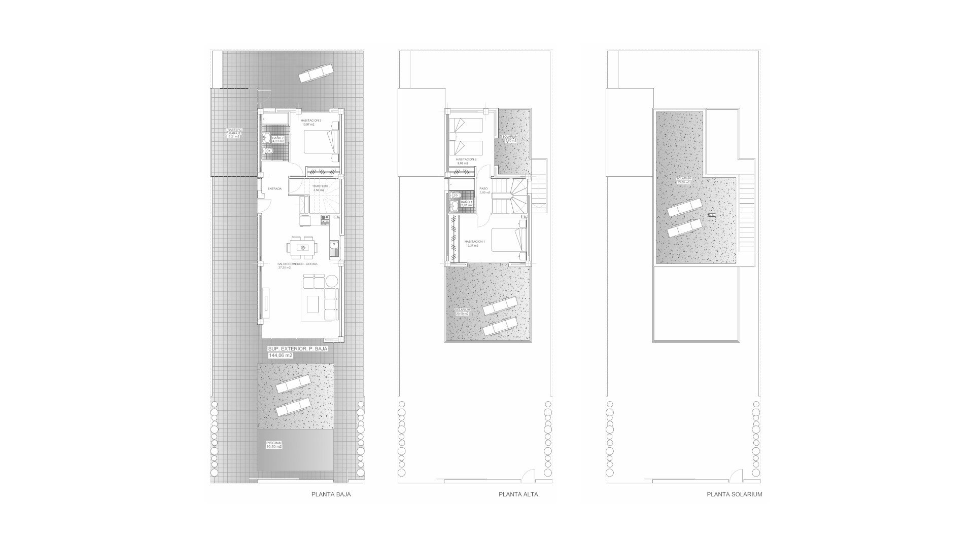 Villa floor plan, 3 bedrooms in SALADO VILLAGE No. 3