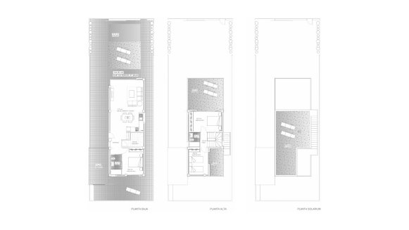 Планировка виллы 3 спальни в ЖК SALADO VILLAGE № 4 (2D)